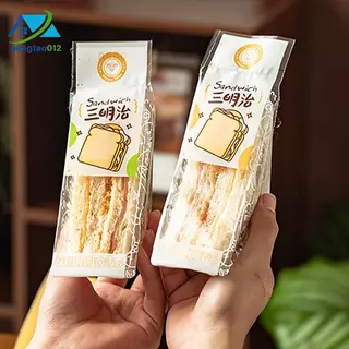 ⚡️12H⚡️ Pengtao12 100 ชิ้นแซนวิชบรรจุภัณฑ์พลาสติกถุงสามเหลี่ยมโปร่งใสสําหรับขนมปังก้นกระเป๋าตกแต่งงานเลี้ยงวันเกิดรักษา