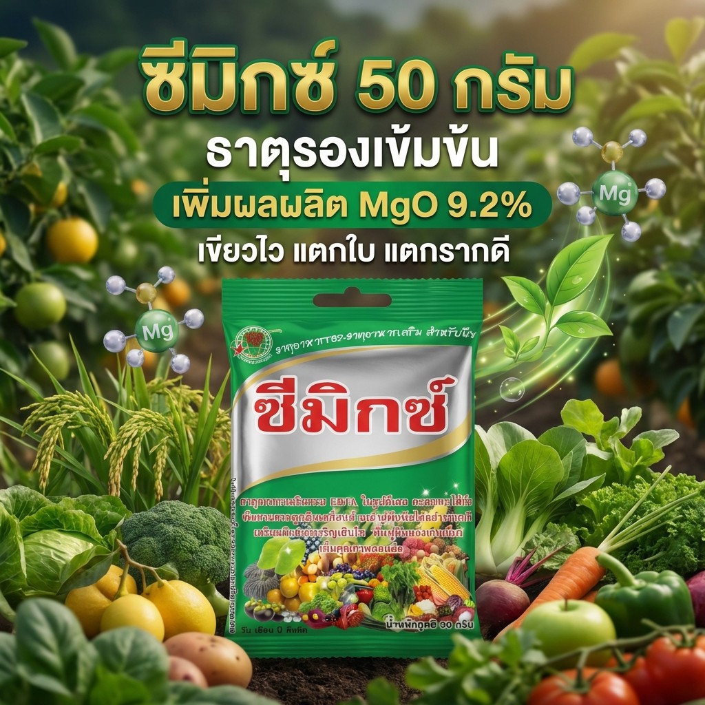 ซีมิกซ์ Cmix ธาตุอาหารรวมเข้มข้น บำรุงพืช  เพิ่มการเจริญเติบโต สังเคราะห์อาหาร 50 กรัม