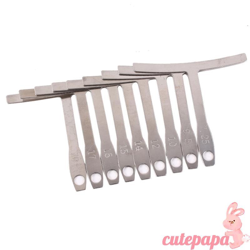 Cutep 9 ชิ้น Understring Radius Gauge Universal Guitar Gauge เครื่องมือไม้บรรทัดใช้งานง่าย