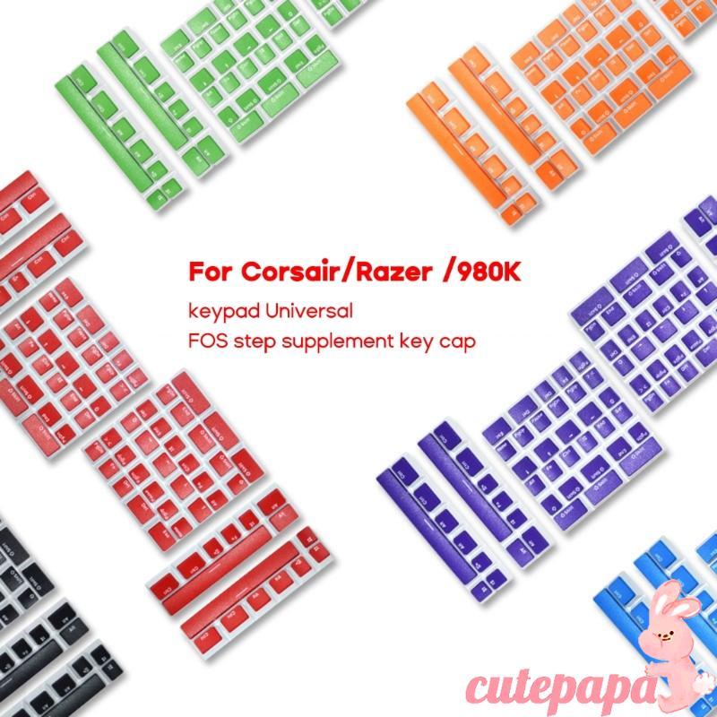 Cutep 6u 6 5u Space Bar PBTs Keycaps Double Shot Puddings Keycaps สําหรับ K65