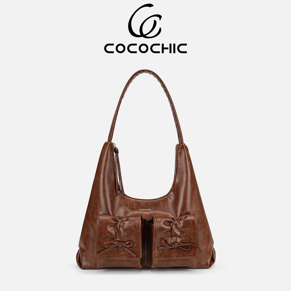 【COCOCHIC】กระเป๋าโท้ทรุ่นใหม่ ขนาดใหญ่ สะพายไหล่ได้ ดีไซน์หวานน่ารัก ตกแต่งโบว์ที่กระเป๋าด้านหน้า จุของได้เยอะ