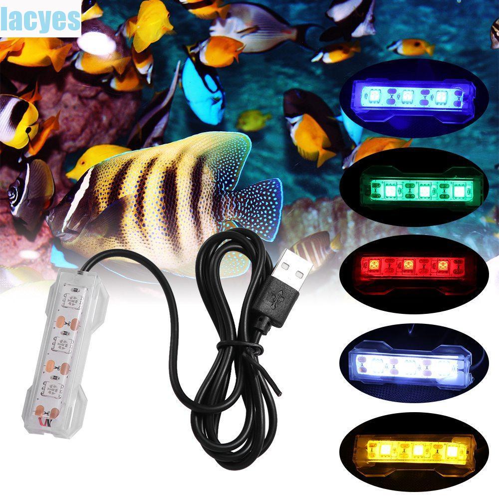 LACYES Fish Tank Light Aquarium USB Aquarium LED Light โคมไฟพืชน้ําสําหรับถังปลา Aquarium อุปกรณ์เสร