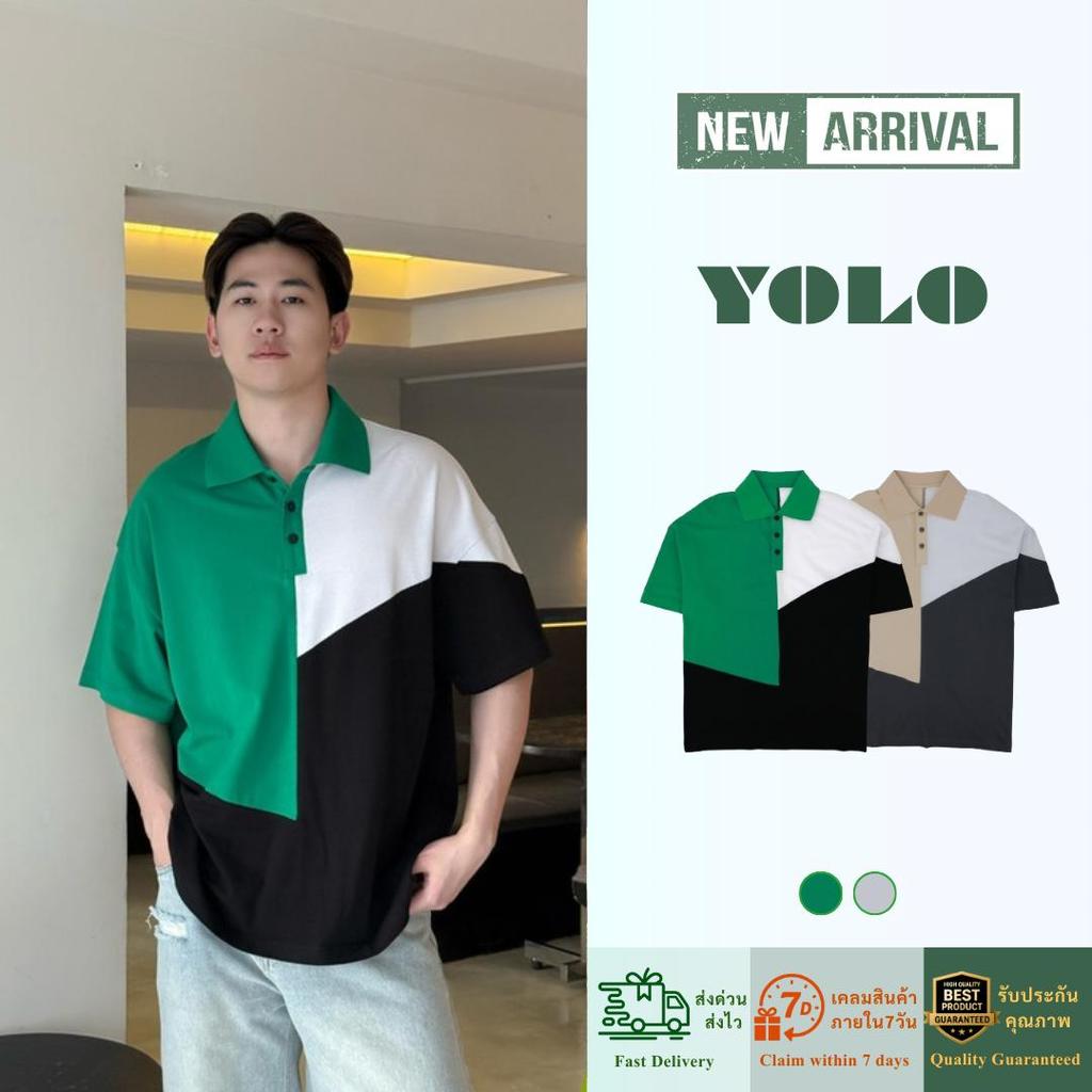 YOLO เสื้อเชิ้ต FREESIZE เสื้อเชิ้ต เสื้อเชิ้ตไตส์เกลาหลี เสื้อเชิ้ตสำหรับผู้ชาย แขนสั้น ติดกระดุมหน้า  Y261213
