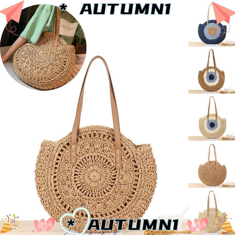 AUTUMN Straw Bag Round Fashion Summer Shoulder Bag