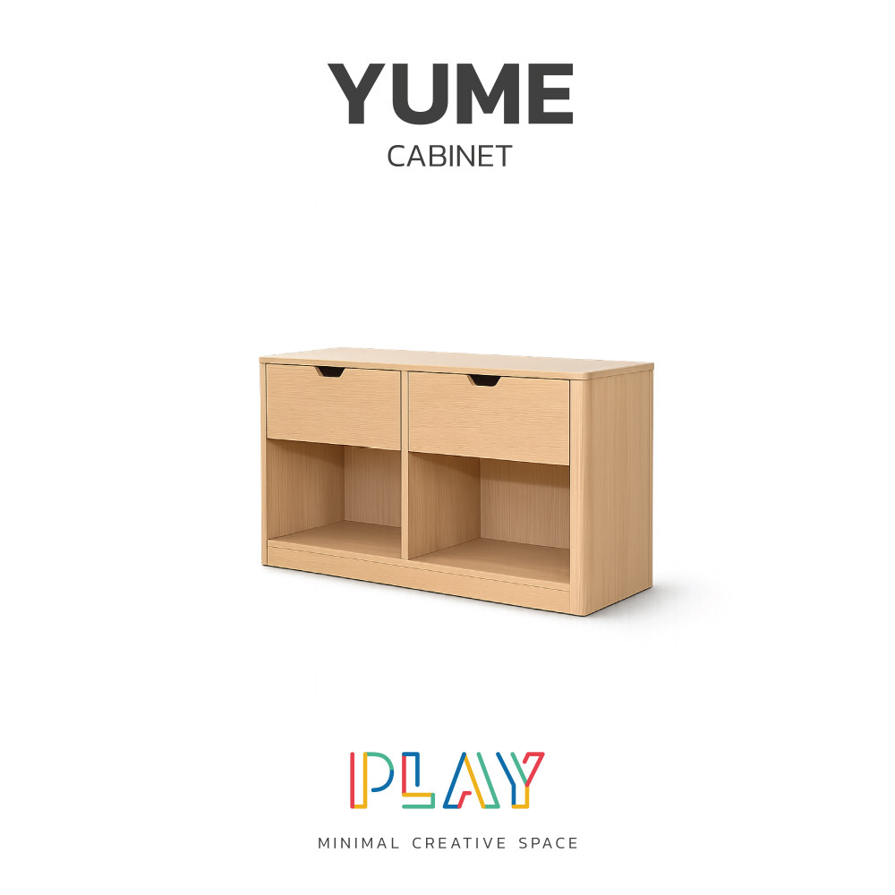 Koncept Furniture ตู้เตี้ย KC-PLAY รุ่น YUME/C90 สีแคชชูโอ๊ค (90x35x55 ซม.) แบรนด์ KONCEPT FURNITURE