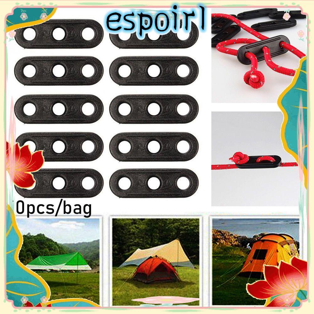 ESPOIR เชือกหัวเข็มขัดพลาสติก สำหรับ Wigwam ปรับความตึงได้ 3 หลุม กันสาด
