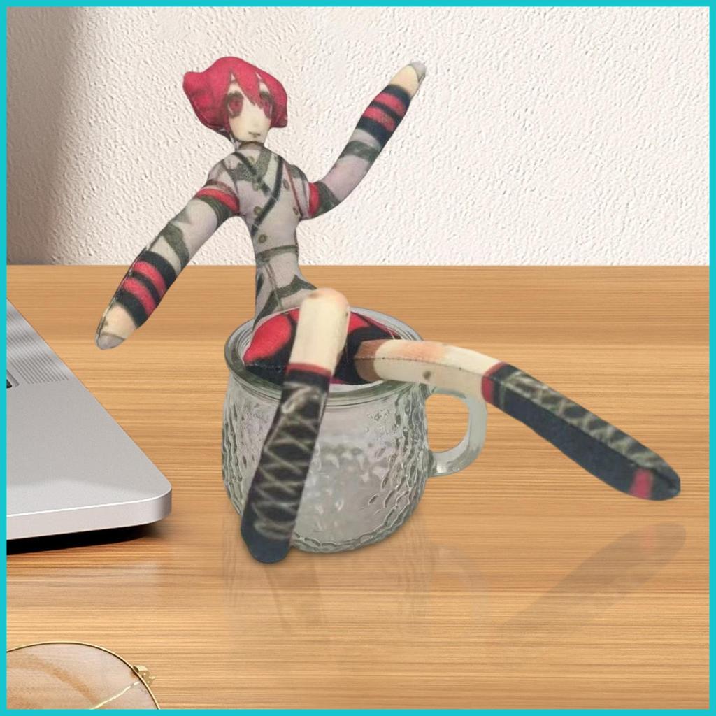 สําหรับ Teto Plush ของเล่นตุ๊กตาตัวเลขในตัวลวดแขนและขาผมสีแดงนุ่มรูปปั้นสําหรับ Sensory Play เด็กรถ 