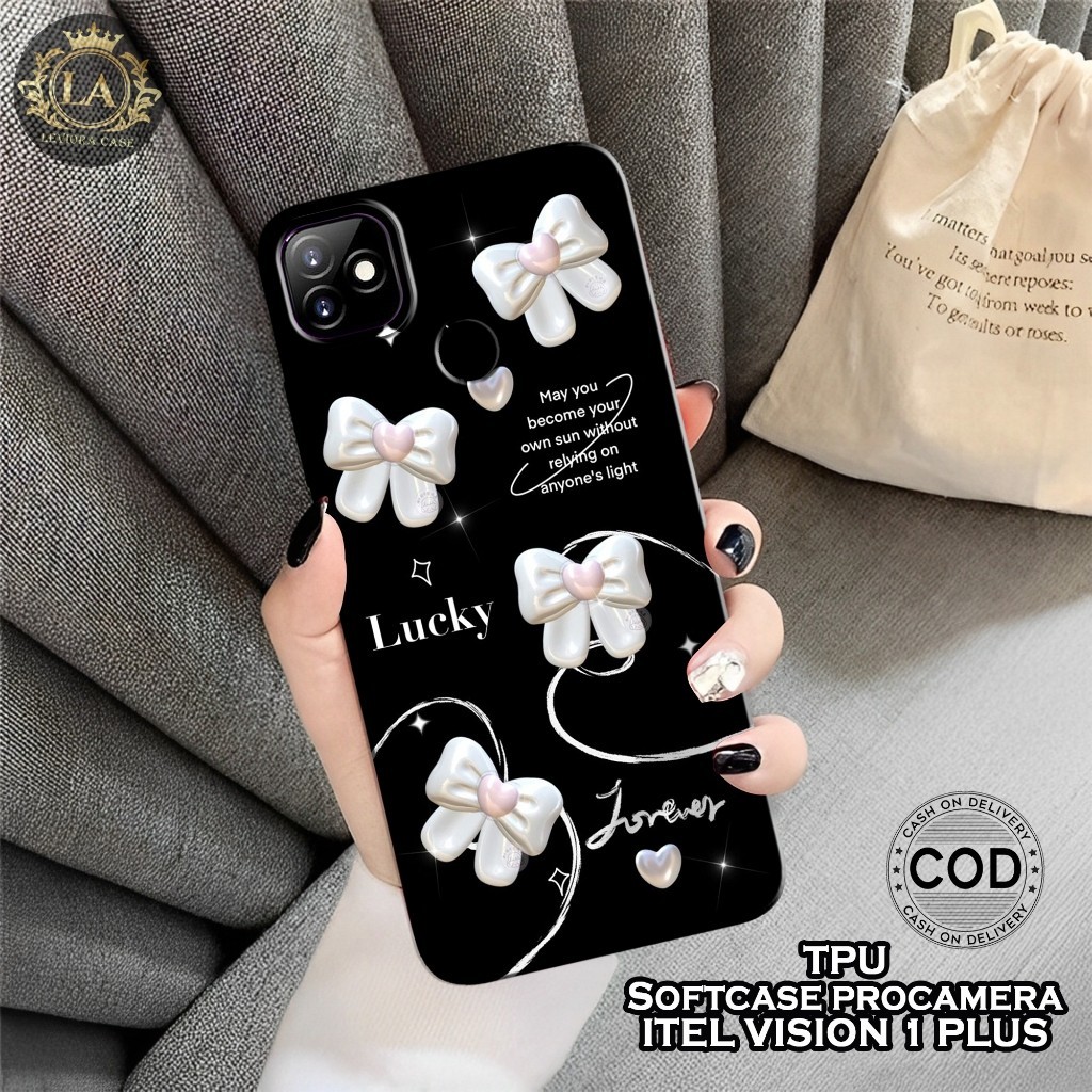 เคส HP ล่าสุด ITEL Vision 1 Plus - เคส Leviora - เคสแฟชั่นสีดํา - ITEL Vision 1 Plus Softcase - เคสก