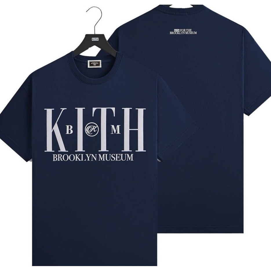 เสื้อยืด KITH สไตล์เดียวกันสําหรับผู้ชายและผู้หญิงคอกลมแขนสั้นพิมพ์ลาย