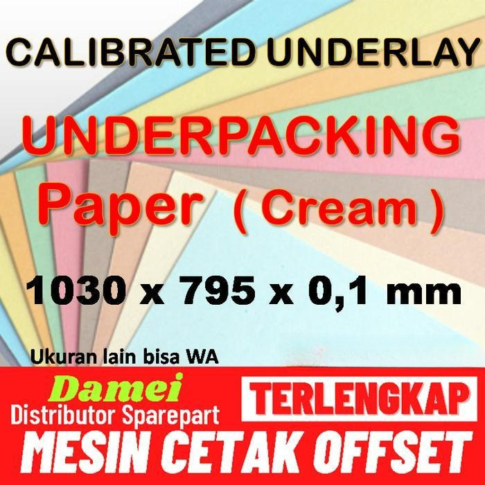 MESIN Heidelberg Underlay Paper Offset Printing Machine Underpacking Paper Cream