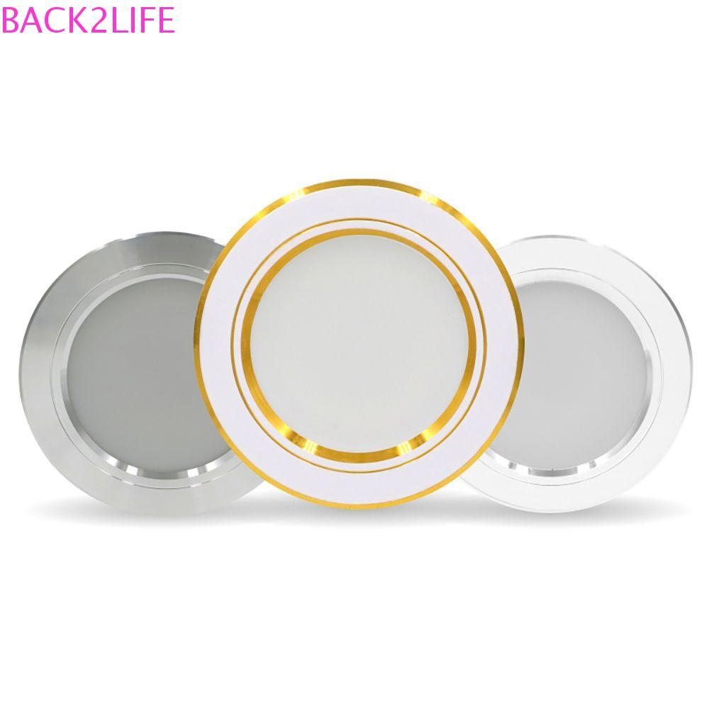 BACK2LIFE Led ดาวน์ไลท์แบบฝังเย็นสีขาวอบอุ่น 5W 9W 12W 15W 18W Gold/Silver/White Body Lighting ไฟจุด