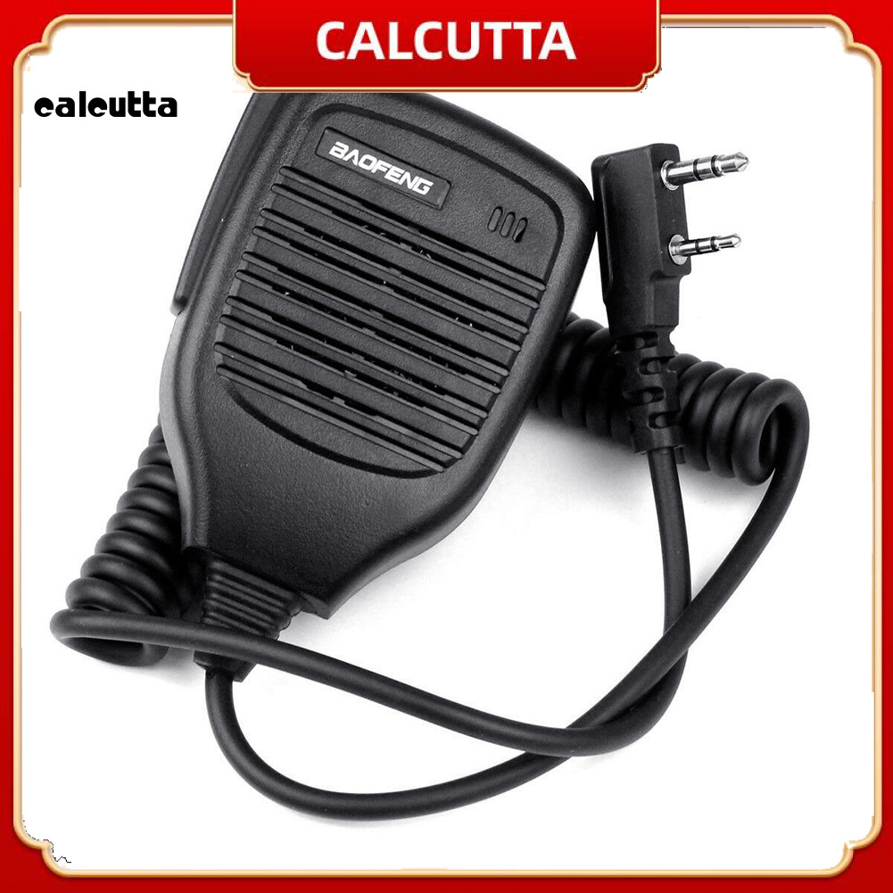 [calcutta] 2Pin Handheld PTT Speaker Mic Microphone for Baofeng Retevis Kenwood TYT Wouxun