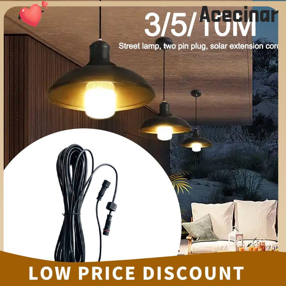 ACECINAR Cable Extension, 2 Pin Plug Waterproof Power Connection Wire, /5M/10M Street Light Extensio