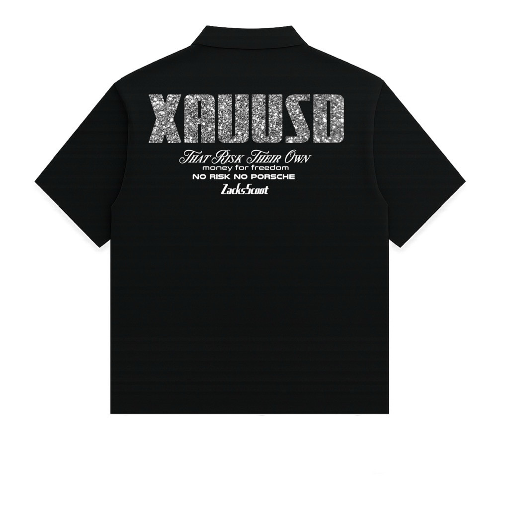 POLOSHIRT XAUUSD NO RISK NO PORSCHE โปโลติดกระดุม (ไม่ซิป) S-3XL