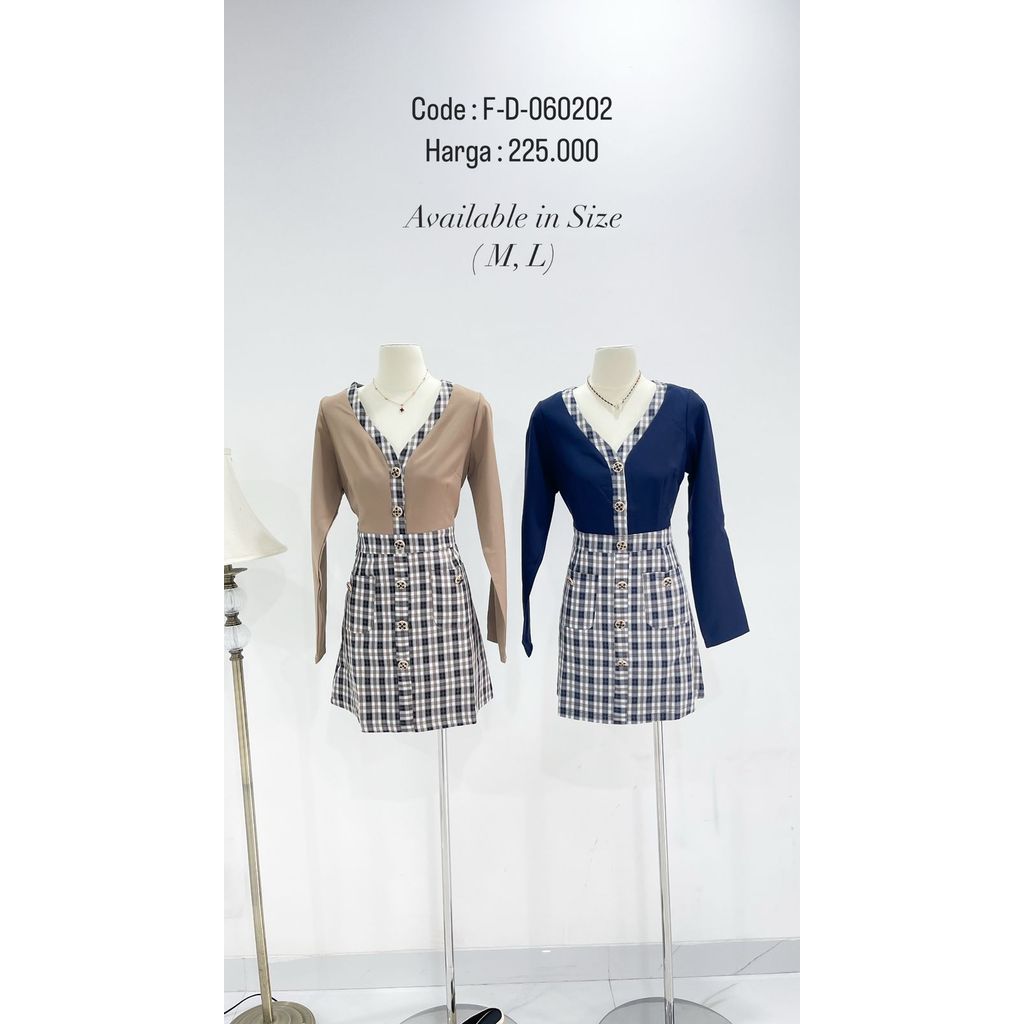 DD- BUTTON MINI DRESS060202-ง