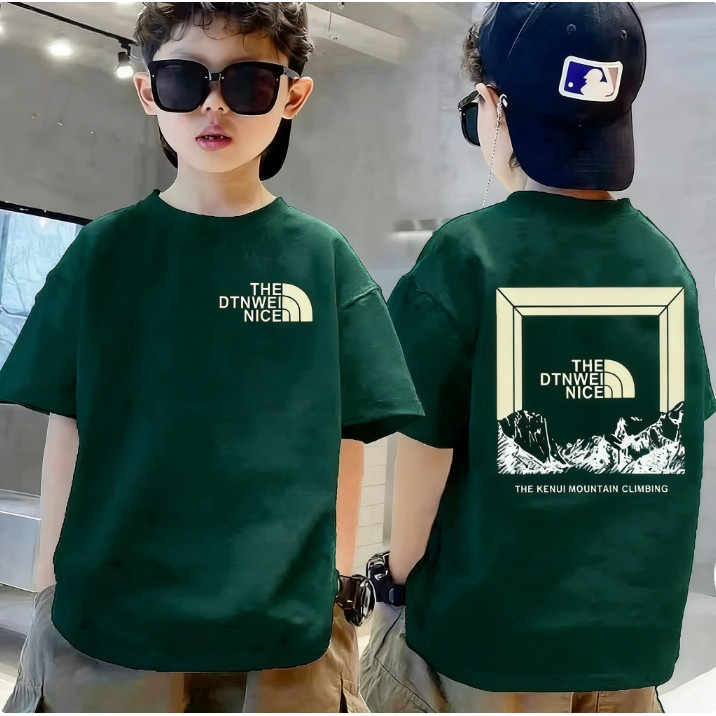 [จัดส่งภายใน 24 ชั่วโมง] เสื้อยืดเด็ก / ผ้าฝ้ายแท้ / ลายพิมพ์ย้อนยุคสไตล์เกาหลี / ขนาดสำหรับเด็กอายุ 1-12 ปี