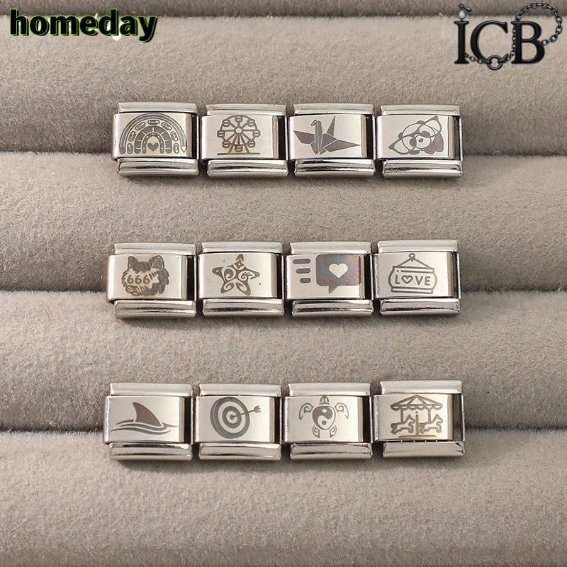 สร้อยข้อมือ Cartoon Italy Charm Fit 9 มม. สแตนเลส สำหรับ DIY และตกแต่งบุคลิกภาพ