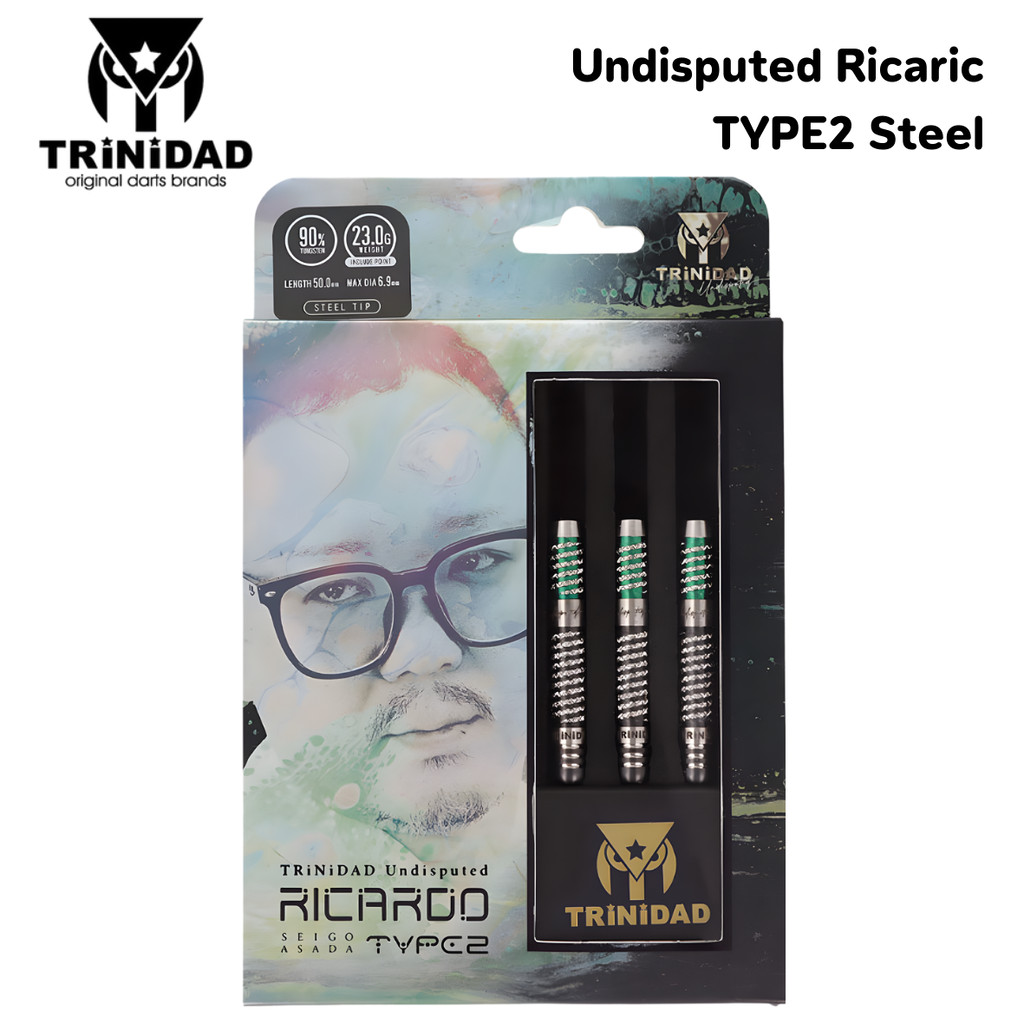 ลูกดอกปาเป้าTRiNiDAD Undisputed RICARDO TYPE 2 Steel Darts 23g