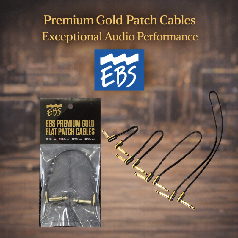 EBS Premium Gold Flat Patch Cable with Varying Lengths