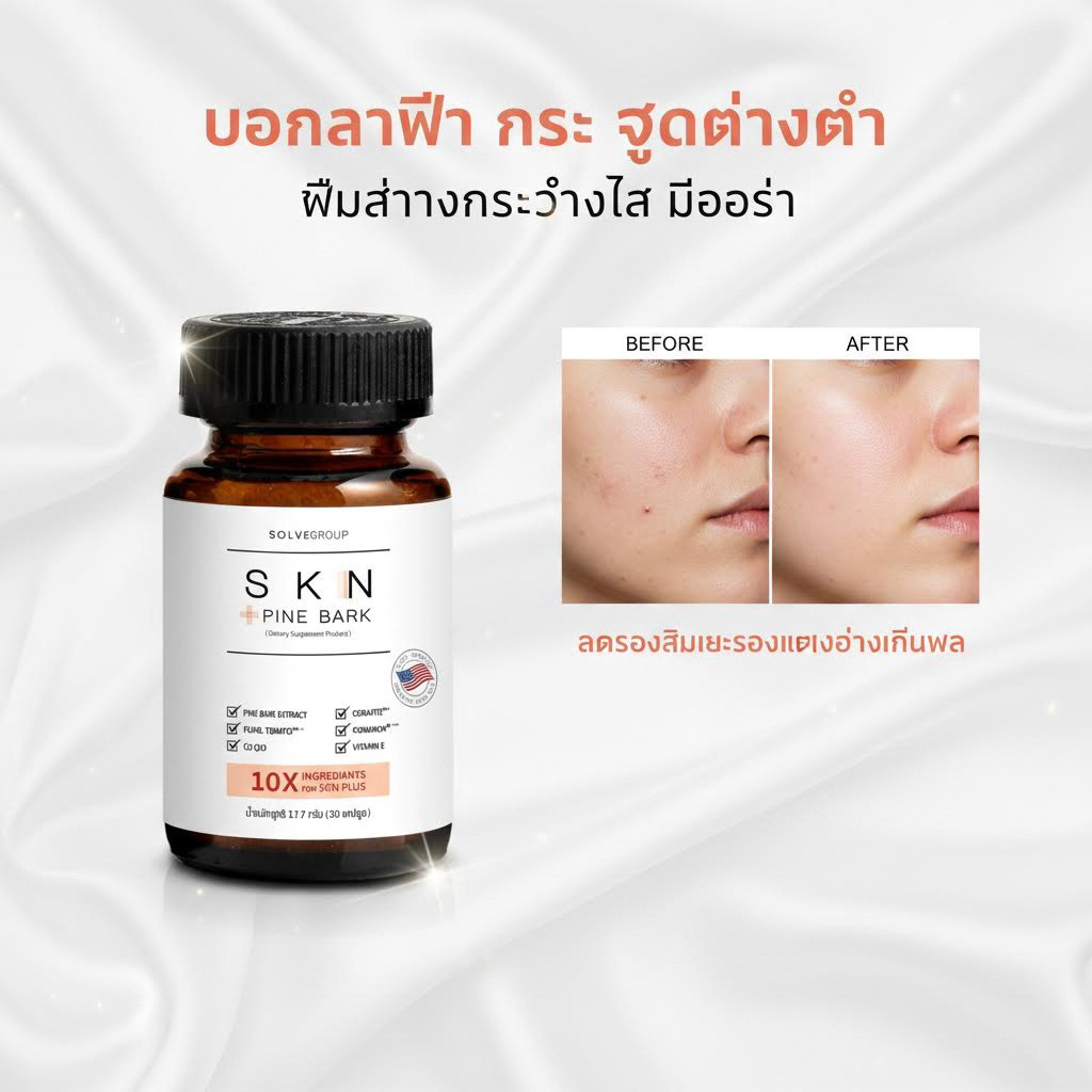 SOLVE SKN Plus Pine Bark (17.7g.) โซล์ฟ กรุ๊ป เอสเคเอ็น พลัส ไพน์บาร์ค