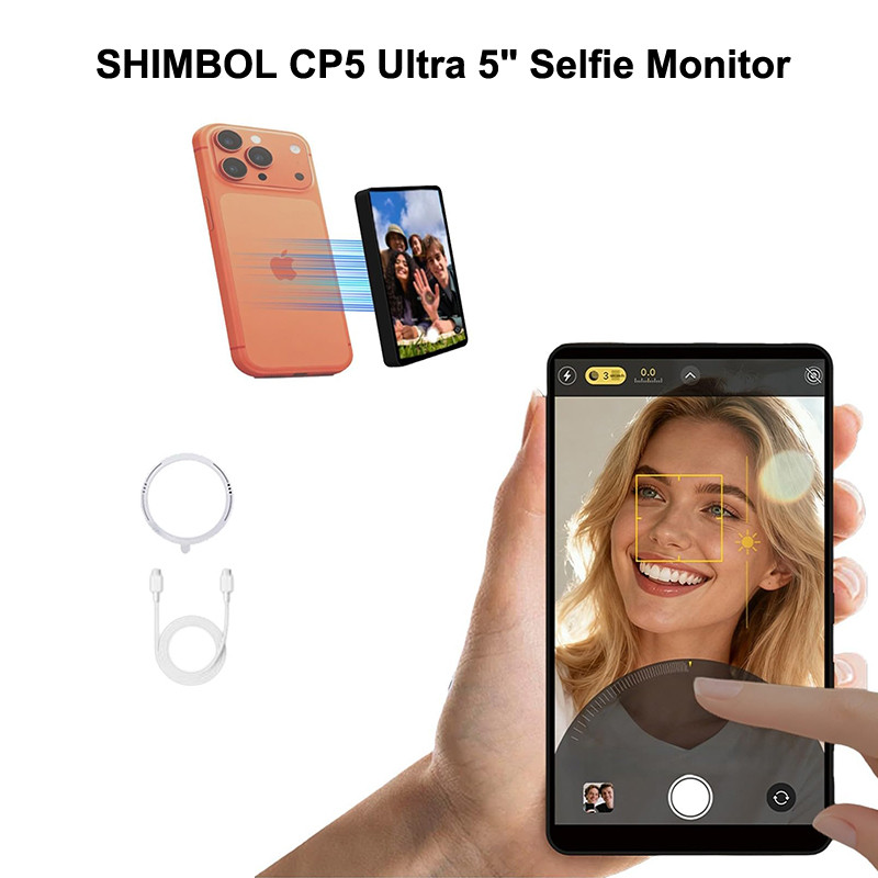 SHIMBOL CP5 Ultra 5 1080P Full Touch HD โทรศัพท์ Vlog Selfie Monitor หน้าจอสําหรับ iPhone & Android 
