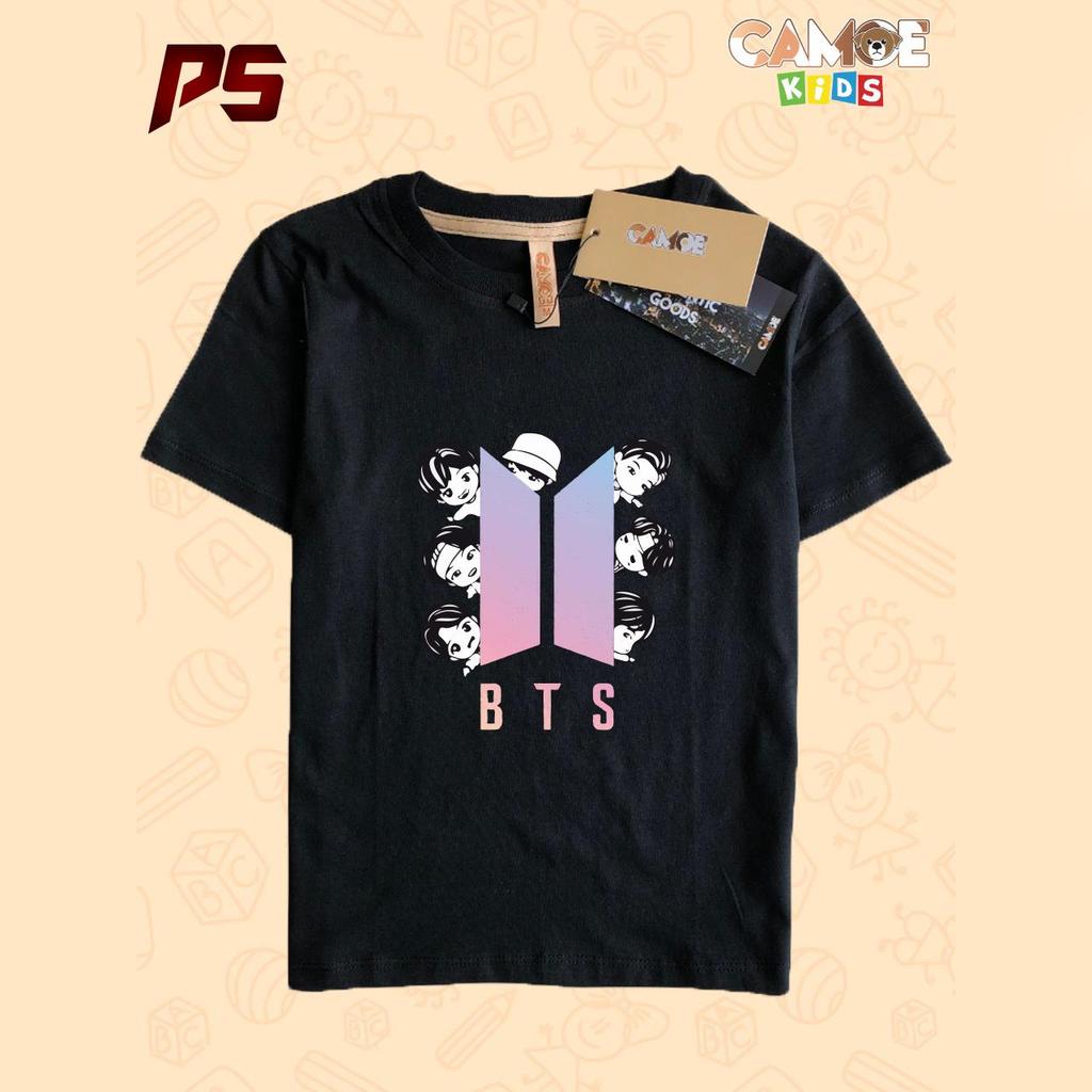 เสื้อยืด BTS Kids พร้อมโลโก้การ์ตูน RM JHope Suga Jin V Jungkook Jimin