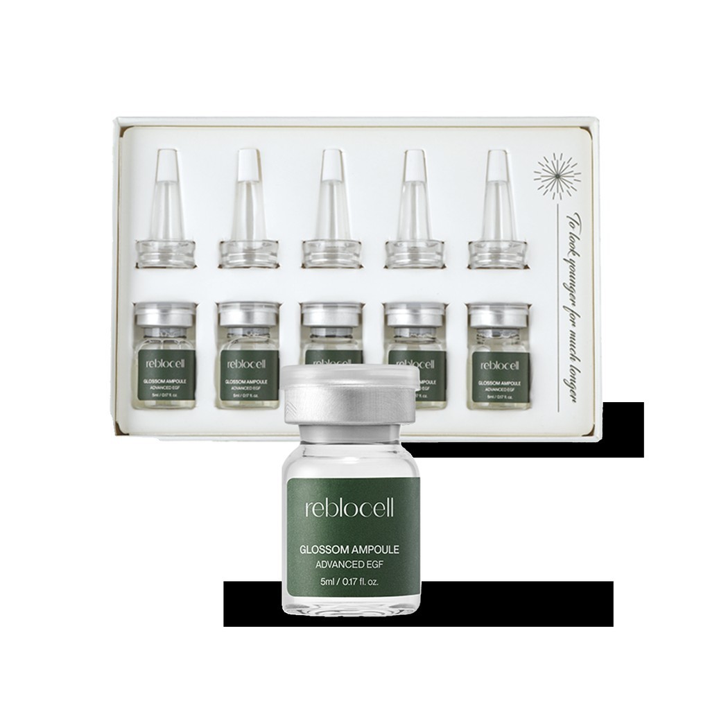 [Reblocell] Glossom Ampoule EGF 4ppm 5ml x 5 / Korean Ampoule / Glow Boosting / ของแท้ 100% โดย Dr_K