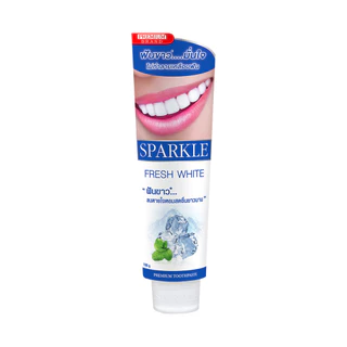 Sparkle White Toothpaste 100g ยาสีฟัน สปาร์คเคิล ลมหายใจหอมสดชื่นยาวนาน.