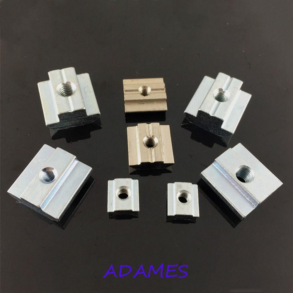 ADAMES Nuts 2020 3030 4040 4545 T Block Square T-Track เลื่อน T Slot Nut