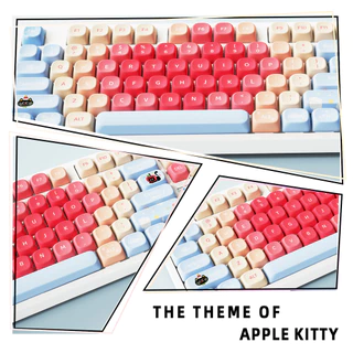Thai Language PBT Keycap MOA ธีมลูกแมวคีย์บอร์ดแบบกลไกสวิตช์ข้ามปุ่มกดระเหิดห้าด้านขนาดเล็กครบชุด