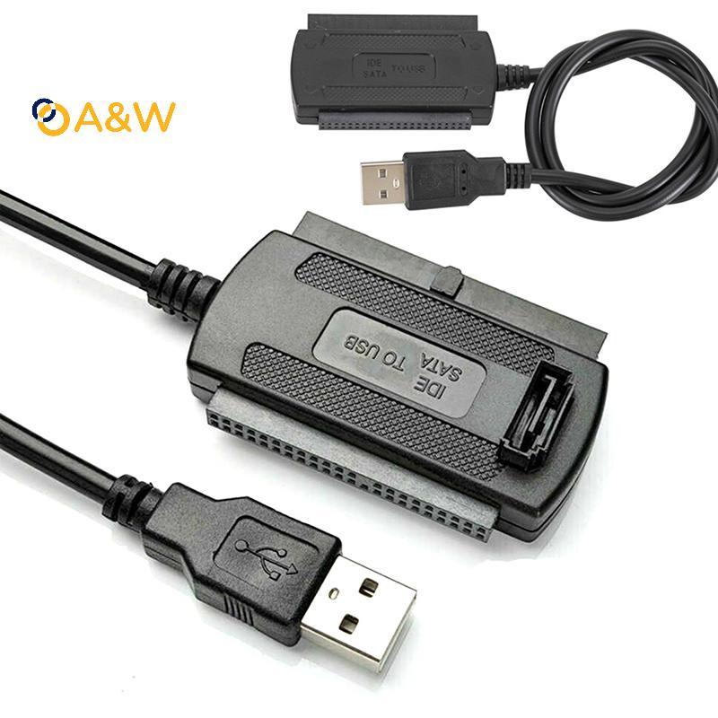 A&W USB 2.0 ถึง IDE อะแดปเตอร์แปลงสายเคเบิลสําหรับ 2.5 3.5 นิ้วฮาร์ดไดรฟ์ HD
