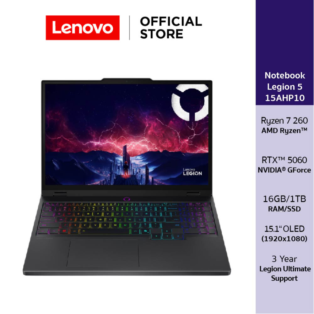 Lenovo Legion 5 15AHP10(83M0005DTA)Notebook Gaming Ryzen 7 260 RTX 5060 RAM 16GB SSD 1TB 15.1" OLED