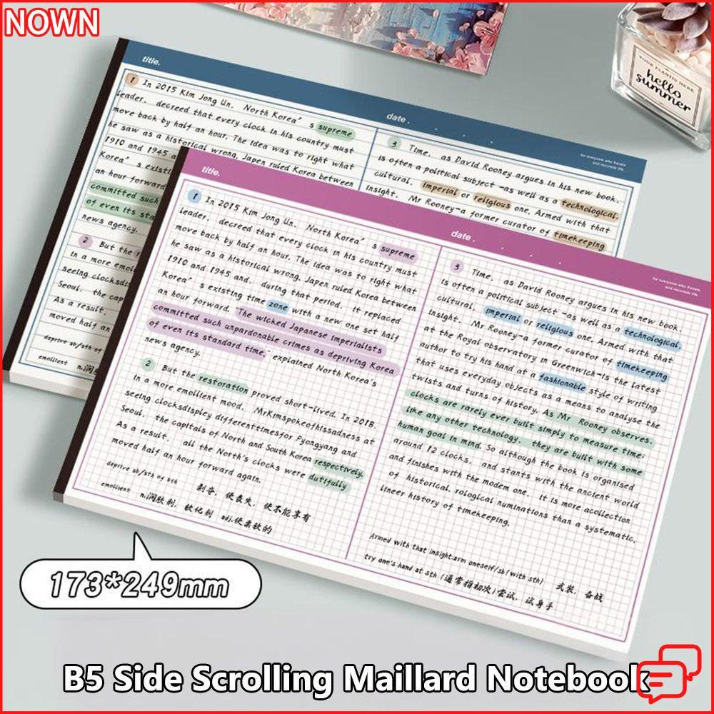 NOWNICE 20Sheepts/Book Notepad, B5 โน๊ตบุ๊ค B5 แบบฉีกได้, สํานักงานโรงเรียนกระดาษแนวนอนเป็นมิตรกับสิ