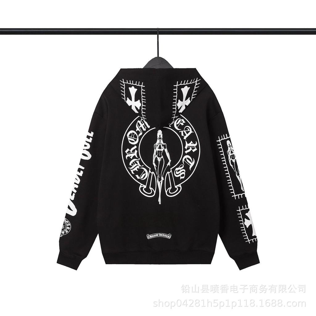 Chrome Heart Chrome Heart Street ผู้ชายผู้หญิงเสื้อกันหนาวมีฮู้ด