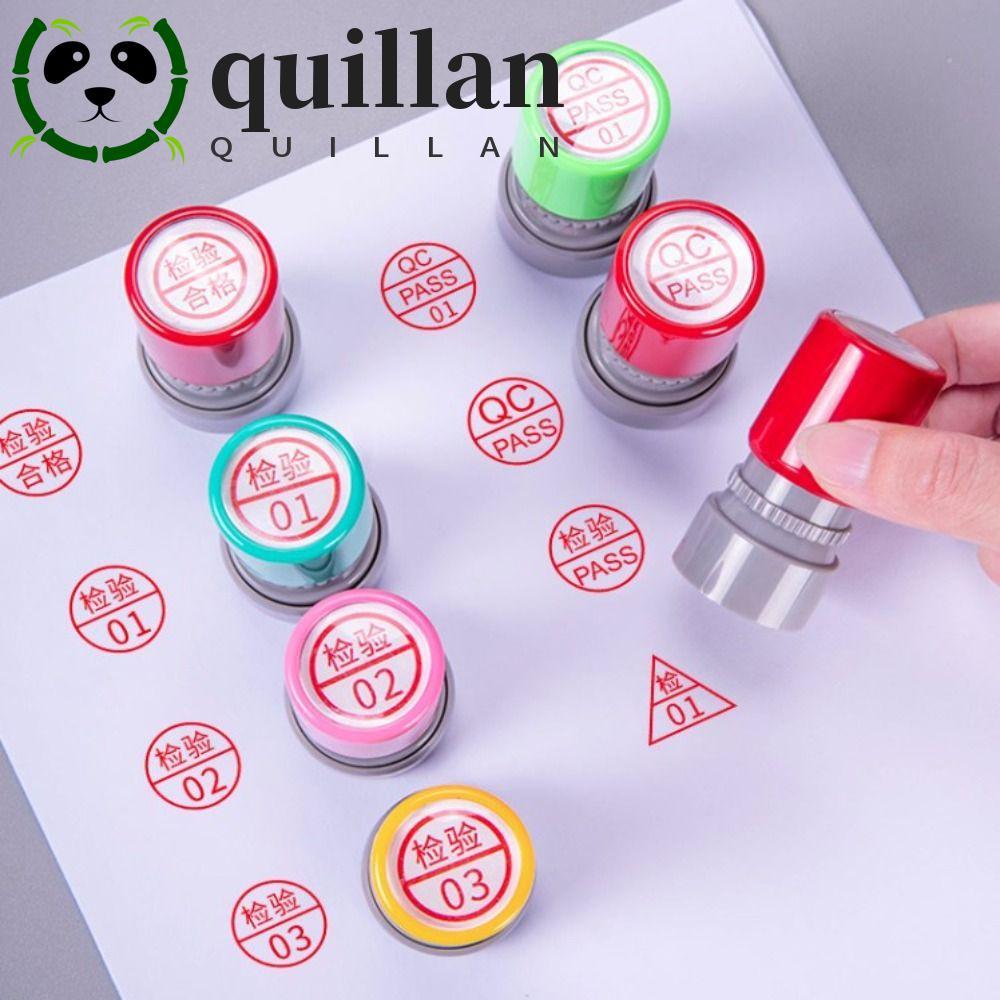 QUILLAN QA QC Inspect Stamp, Self-Inking Time- saving Quality PASS Stamp, Pocket Stitching IQC FQC Q