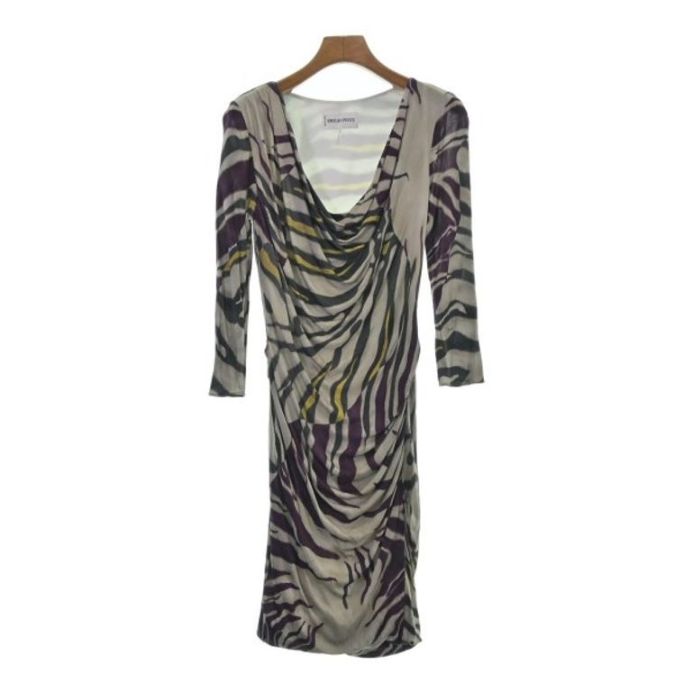 Emilio Pucci Dress gray Women red overall pattern green Direct from Japan Secondhand