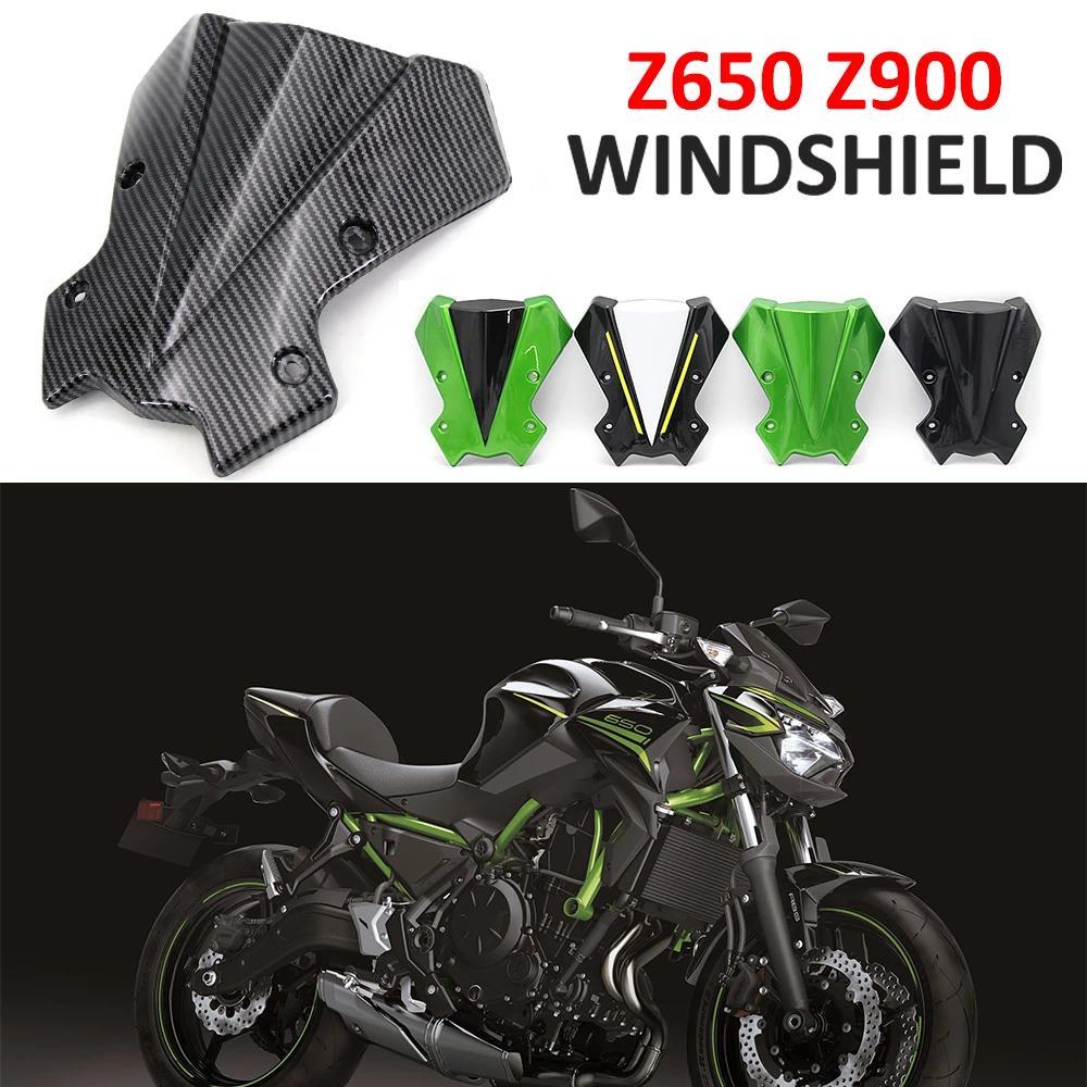 ใหม่รถจักรยานยนต์คาร์บอนไฟเบอร์กีฬากระจกหน้ารถลม Deflector หน้าจอ Visor สำหรับ KAWASAKI Z900 Z650 Z 