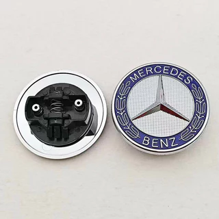 57 มม.รถด้านหน้า Star Hood Emblem Cover Bdage Bonnet โลโก้สําหรับ Mercedes Benz W203 W204 W212 W213 W222 W221 CES Class