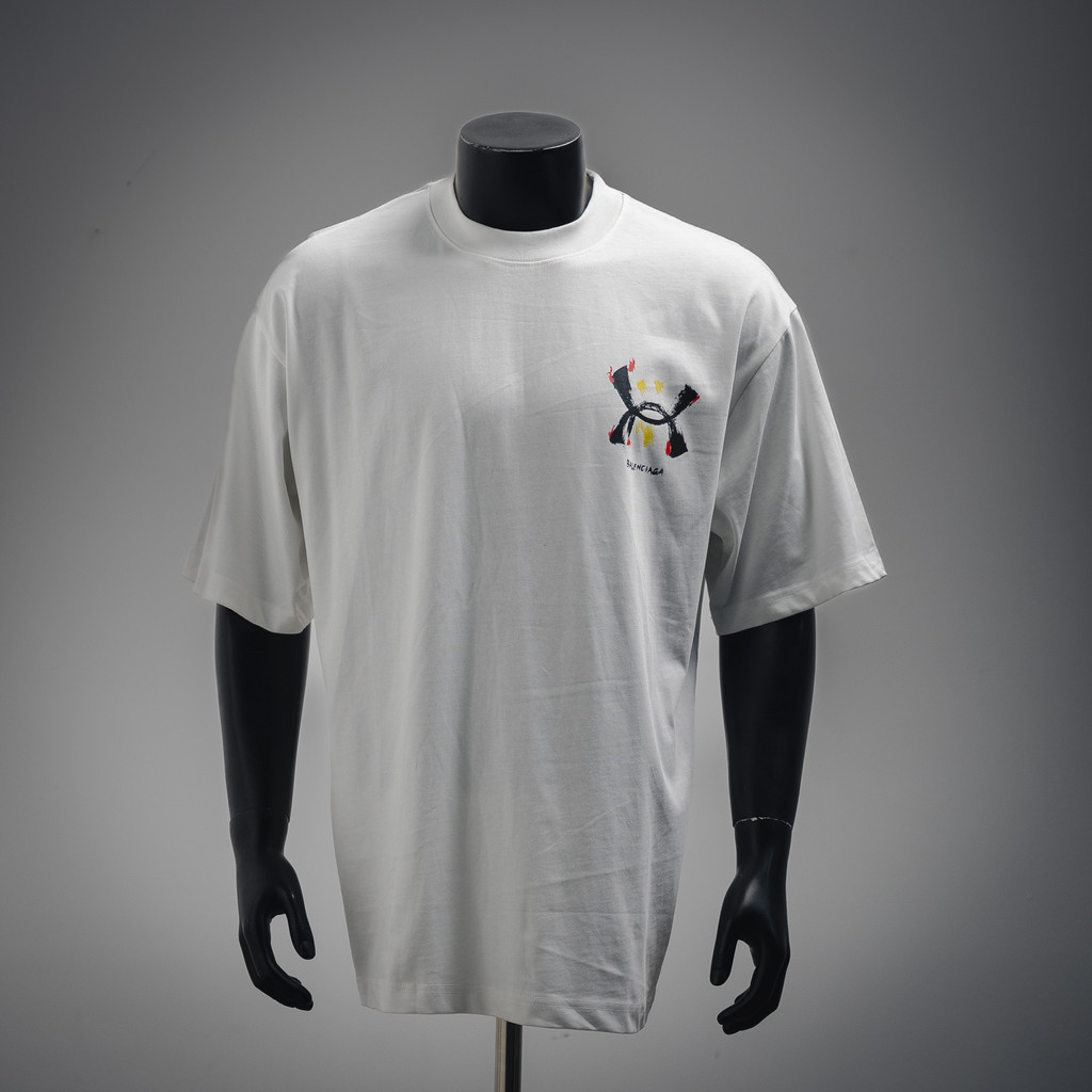 BALE & NICIA @ GA2026 ขนาดใหญ่ 6XL Star เสื้อยืดคอกลมแขนสั้นสไตล์คู่ผู้ชายรอบคอ Slim-Fit การออกแบบสอ