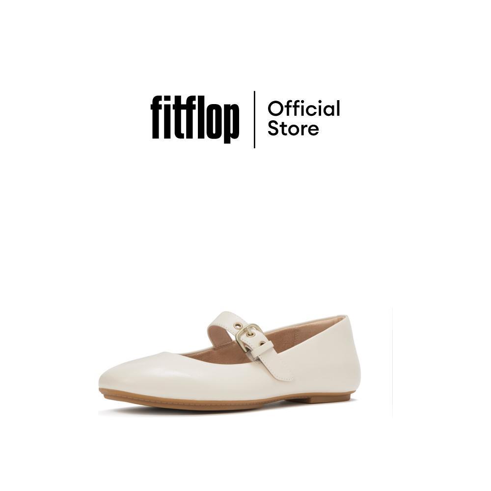 FITFLOP DELICATO LEATHER MARY JANES รองเท้าทรงบัลเล่ต์ผู้หญิง รุ่น E3D-A99 สี BEIGE