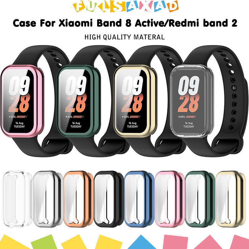 TPU กรณีนาฬิกา for Xiaomi Smart Band 8 Active อุปกรณ์ปกป้องกันกระแทกหน้าจอ อุปกรณ์เสริม for MiBand Redmi Band 2