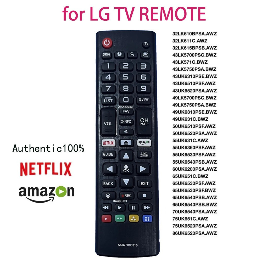 Alank-ของแท้  รีโมทสากล  remote  LG LCD Smart TV  รีโมท  รีโมททีวี AKB75095315