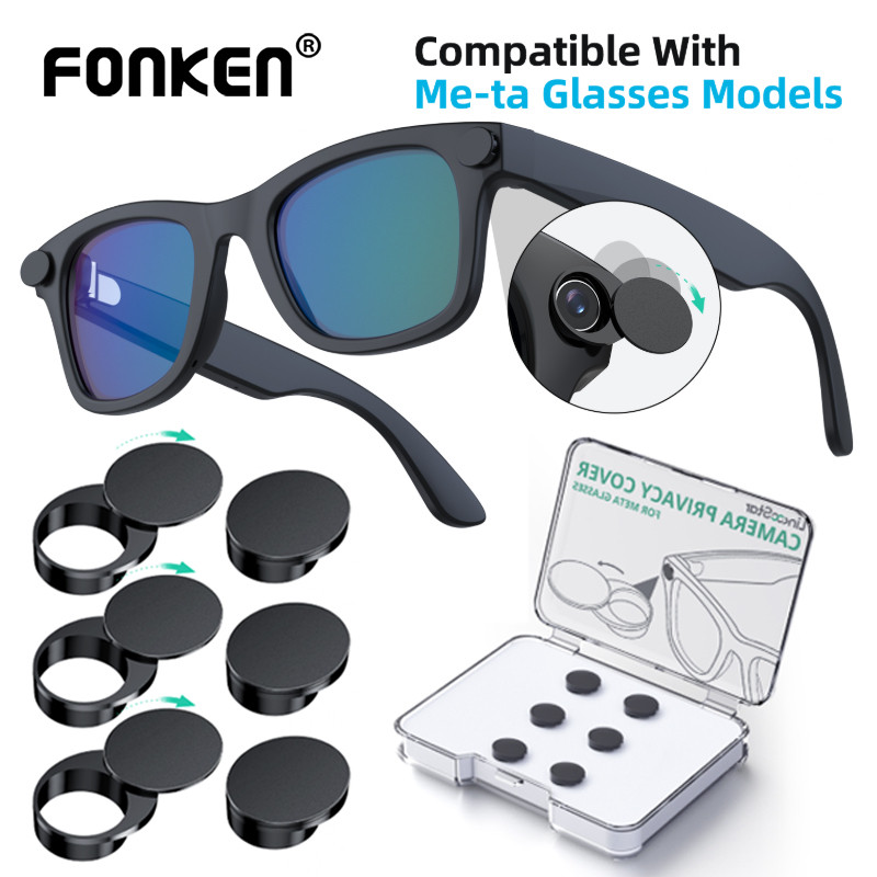 Fonken 2/4/6 ชิ้นไฟ LED หมุนสําหรับ Ray-ban Meta Oakley/Wayfarer/Skyler/Headliner แว่นตากล้องความเป็นส่วนตัว Blocker