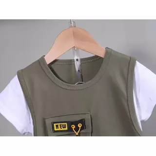 [Cotton Life] ชุดเด็กชาย OOTD เสื้อกางเกงขาสั้นเซต 0-4 ขวบ
