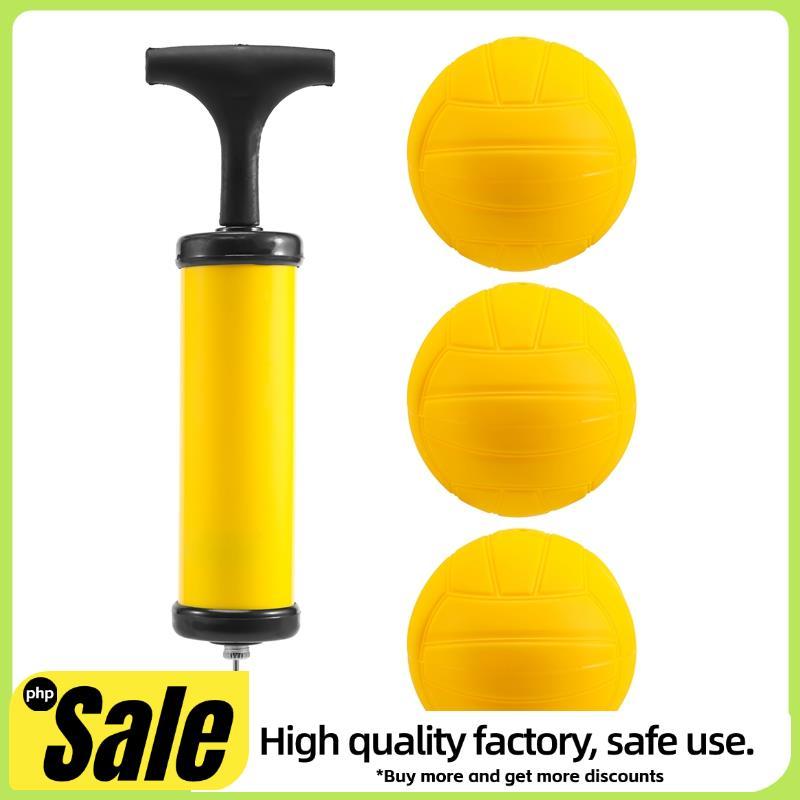 Roundnet Game Ball Replacement Competitive Balls Mini Volleyball 3-Pack with Pump