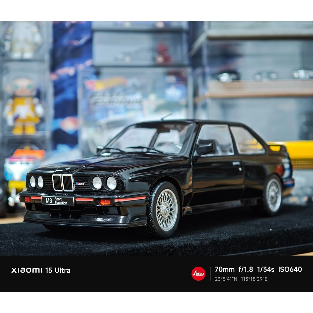 Solido Solido 1/18 Double Door BMW BMW E30 Sports EVO 1990 โมเดลรถโลหะผสมพร้อมสต็อก ยี่ห้อใหม่ ถอดสี