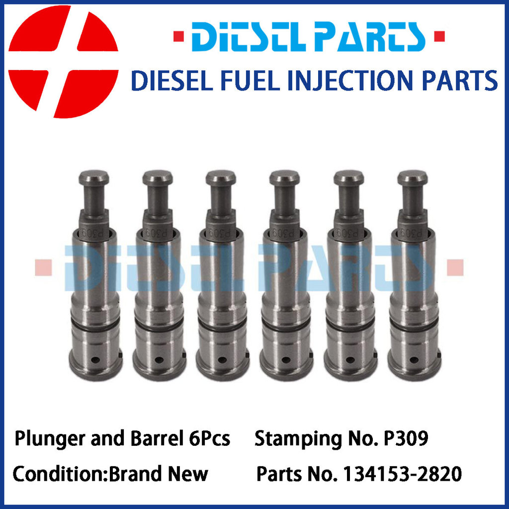 6 ชิ้นดีเซลการใช้ปั๊ม Plunger P309 134153-2820 1156320230 สําหรับ ISUZU Forward Giga C/E Series 6HE1