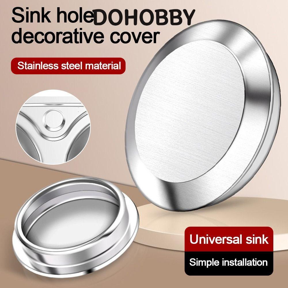 DOHOBBY ฝาปิดรูก๊อกน้ํา, ปลั๊กอ่างล้างจานป้องกันการรั่วสีเงิน, ปลั๊กซีลระบายน้ําสแตนเลสห้องน้ํา