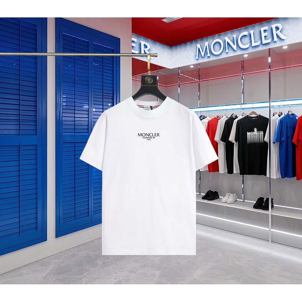 Moncler2026 Moncler-สไตล์ใหม่6XLคลาสสิกรอบคอแขนสั้นเสื้อยืดผู้ชายผู้หญิงสไตล์Plusขนาด2025ฤดูใบไม้ร่ว