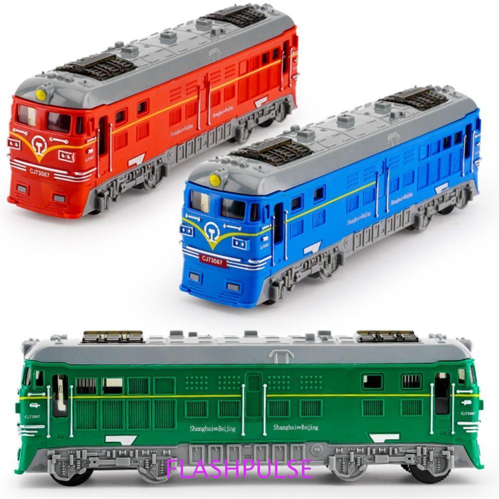 แฟลชพัลส์ รถไฟเฉื่อยรุ่น,การศึกษารถรางขนาดเล็กของเล่น,เด็กวัยหัดเดินดึงกลับหลายสีจําลองขนาดรถไฟรถของเล่นเด็กของขวัญ